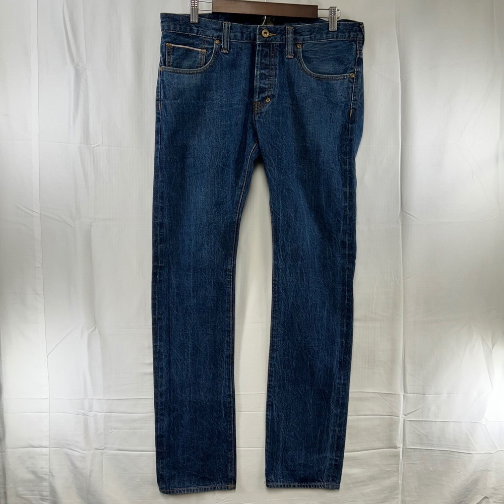 PRPS Selvedge Denim Jeans Mens 34 Blue Japanese 13.75oz Button Fly